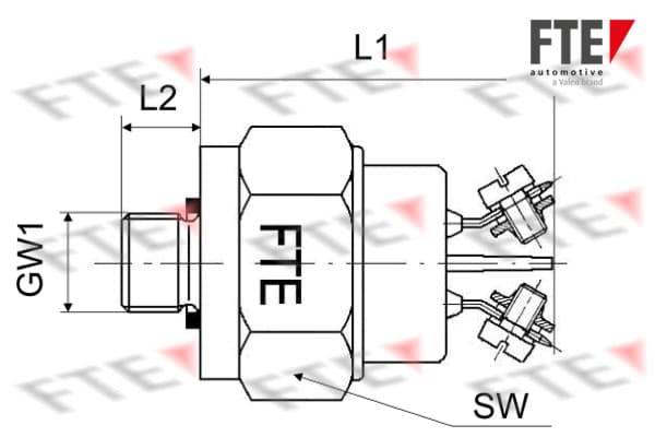Imagen de Bremslichtschalter M10x1 zylindrisches Gewinde + Cu-Ring