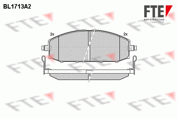 Picture of Scheibenbremsbelag-Satz FTE BL1713A2 passend für Nissan