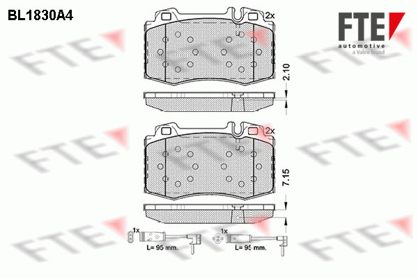 Image de Scheibenbremsbelag-Satz BL1830A4 passend für Mercedes 