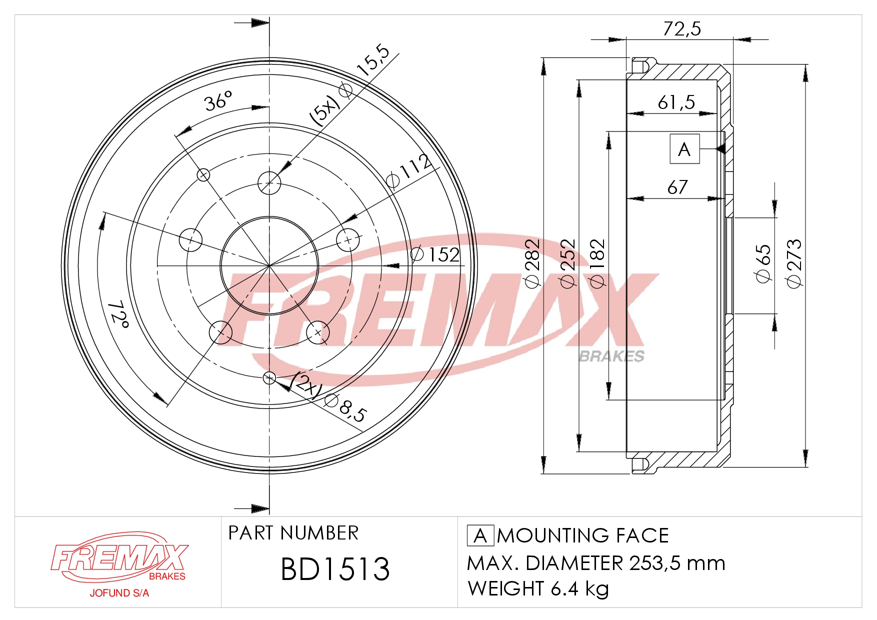 Image de BD-1514  B.DRUM HC  für Vw