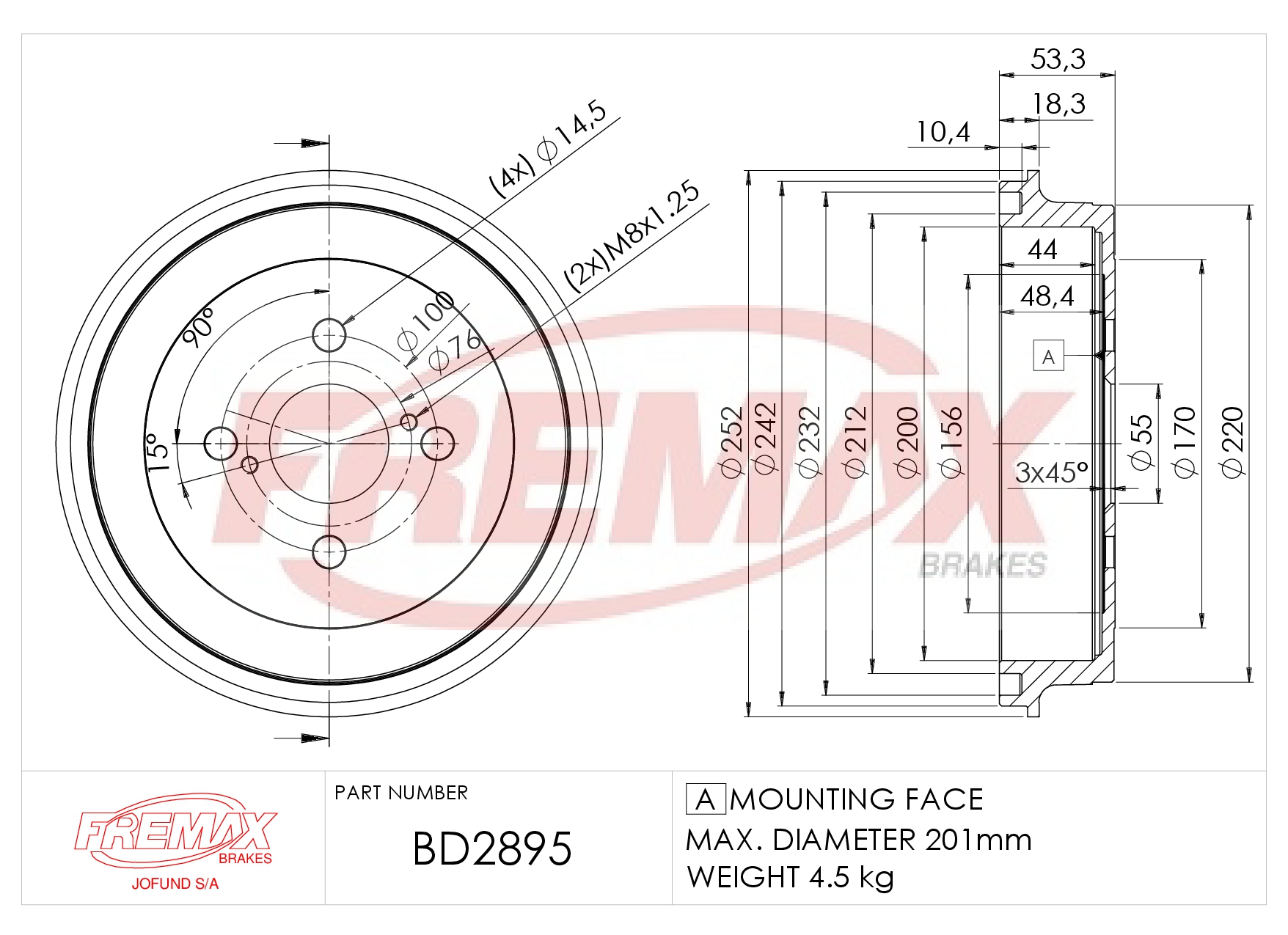 Immagine di BD-3030  B.DRUM HC  für Clio Ii 9/98-