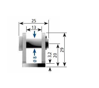 Picture of Stabilus 023083 Befestigungselement  für Lift-o-Mat Gasfeder Ø 8mm Wippe nw