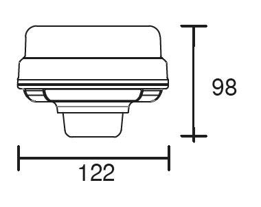 A.PiERiNGER. LED Rundumleuchte Ø 122 9-30V DIN kurz Biltzleuchte  42-4404-011 FABRILcar