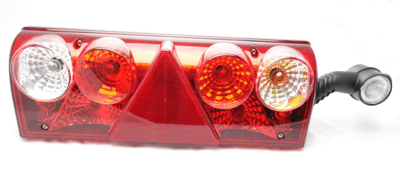Immagine di 25-6510-711 Aspöck Europoint II mit Gummiarm LED 2x ASS2 rechts rot/weiß/orange