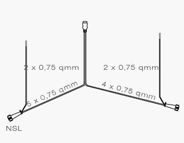 Imagen de 58-1098-107 Aspöck Kabelsatz 12V 7m / 2 Abg. 4,7m DC 