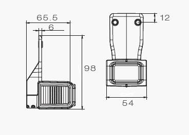 Immagine di 31-3104-094 Aspöck Superpoint IV LED rechts, Pendelhalter P&R 2000mm orange 12V/24V