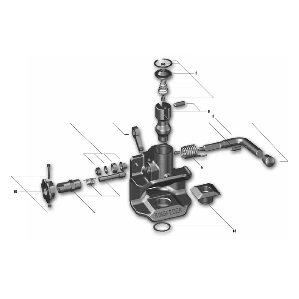 Imagen de 3) Handhebel mit Sperrhebel 14 995 284  Typ 2020