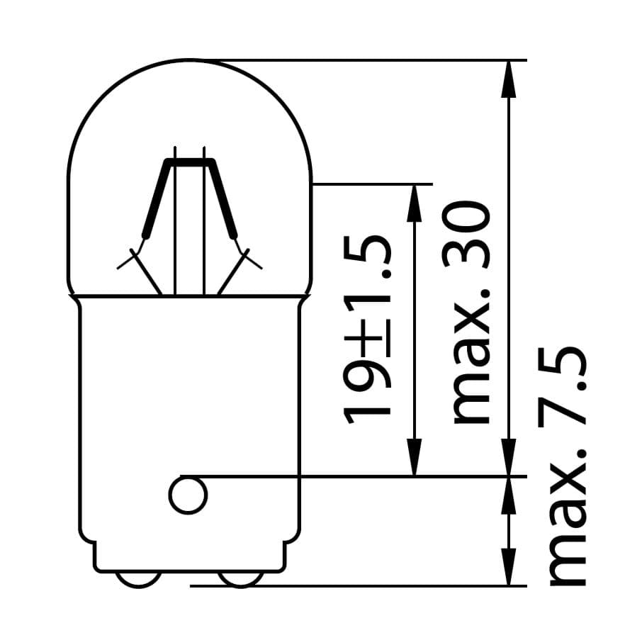 Bild von 24V 5 W Lampe  Ba15d  2-polig GE 2626 R5W General Electric