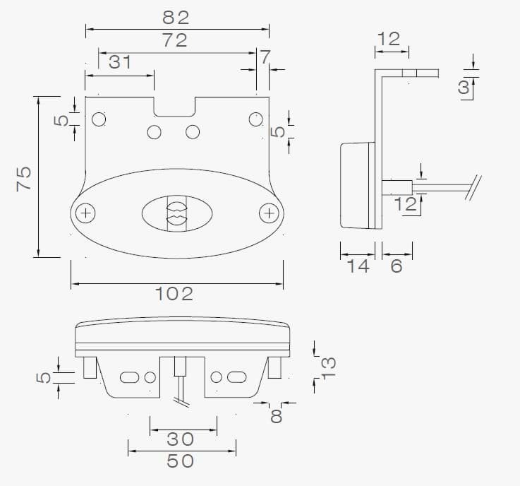 Aspöck Flatpoint 2 - orange/gelbe Seitenmarkierungsleuchte - Stecker - LED  - Anhängershop