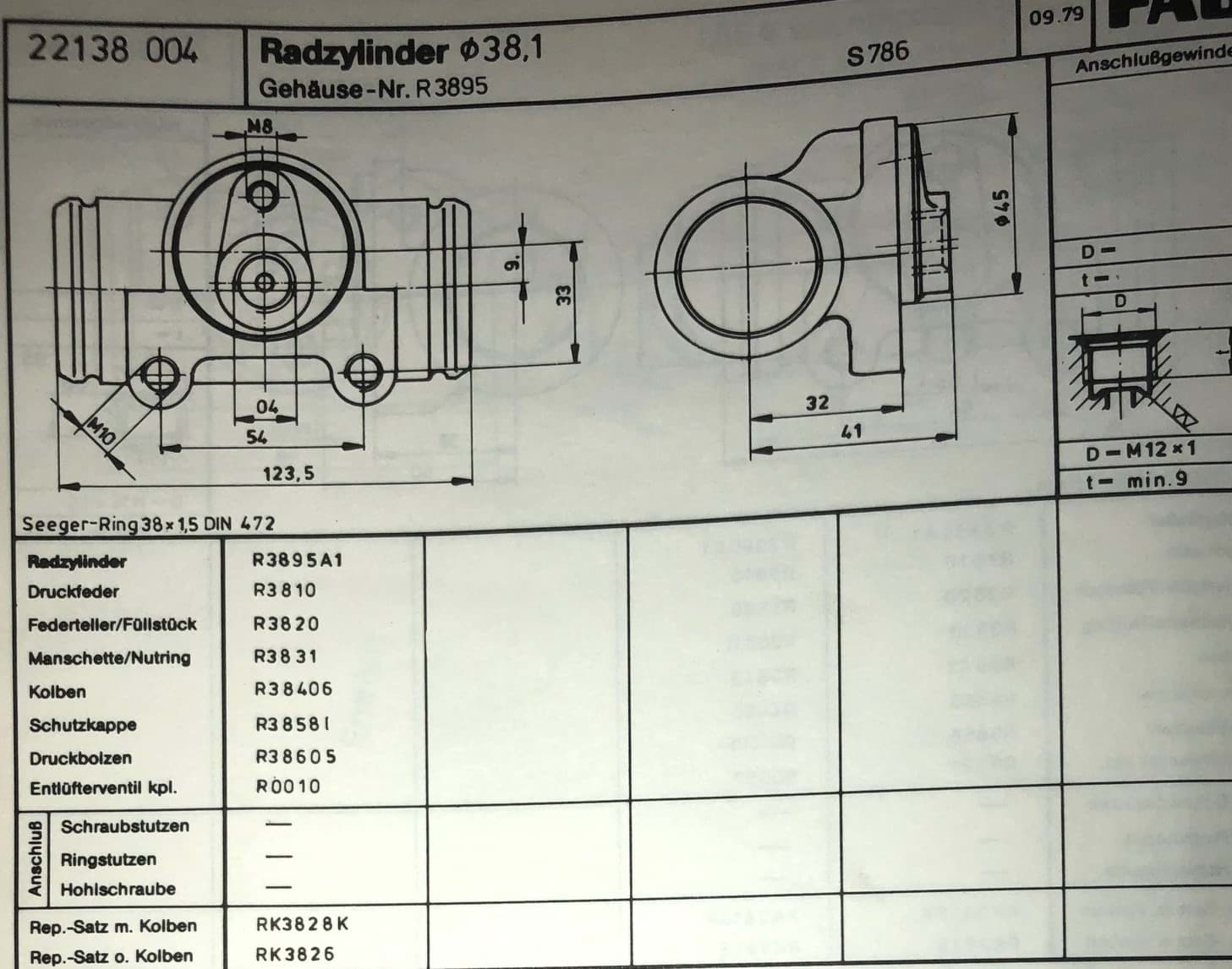 Immagine di Radbremszylinder R3895A1 passend für Mercedes   Sonderfertigung Achtung Lieferzeit