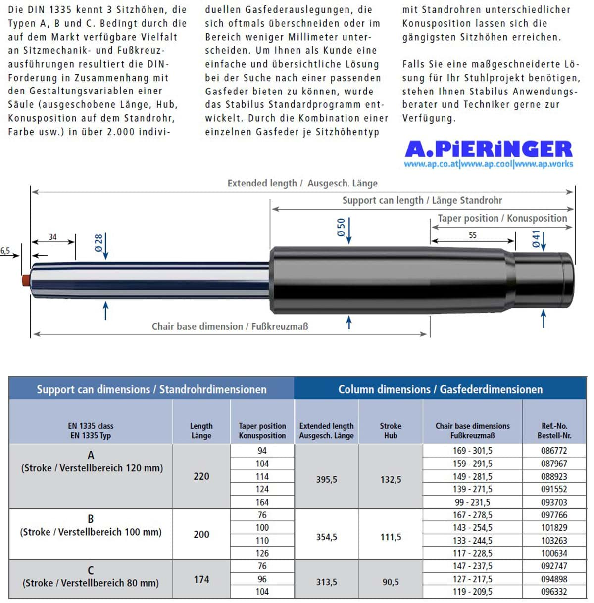 Picture of Stabilus 091552 350N da 350