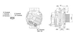Bild von Generator  24V 100A Mitsubishi passend für Scania 
