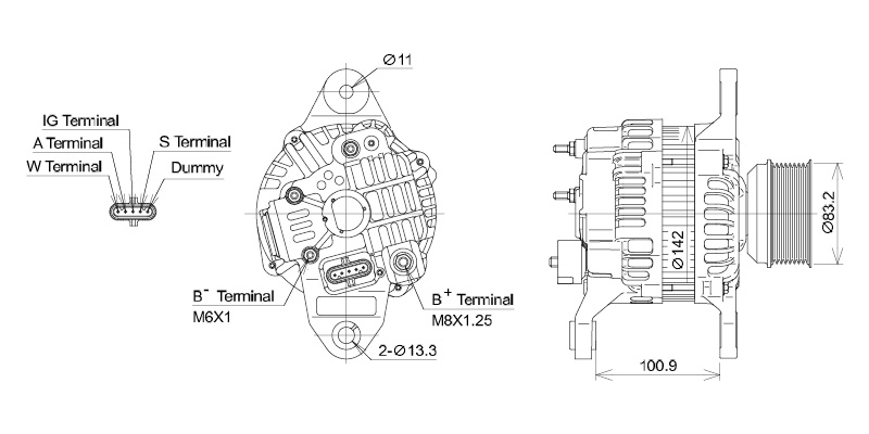 Bild von Generator  24V 110A passend für Renault Truck RVI , Volvo