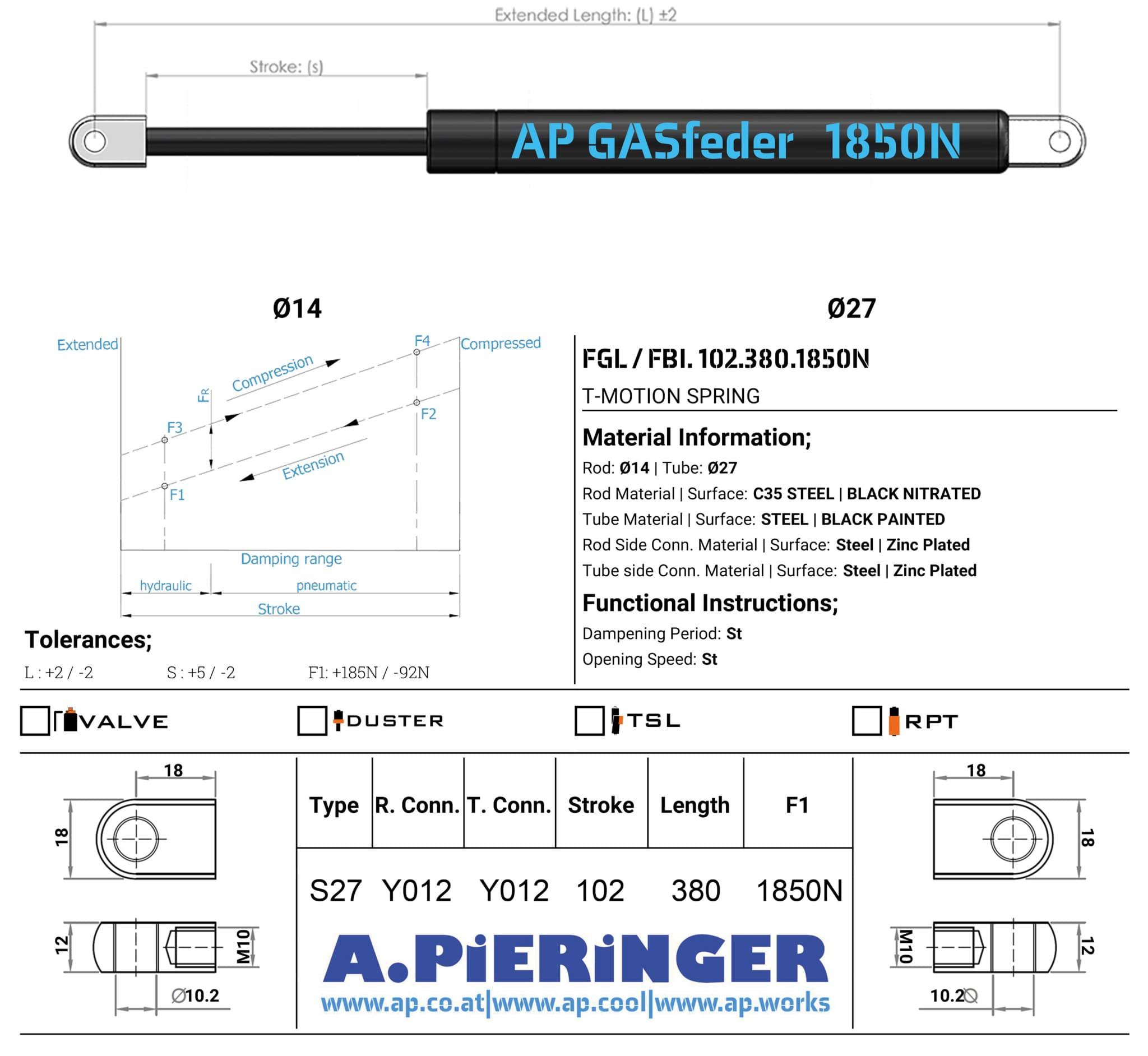 Immagine di FBI.102.380.1850N AP GASfeder 1850N