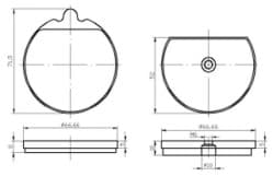 Picture of Scheibenbremsbelag-Satz = 2 Stk. passend für JCB 