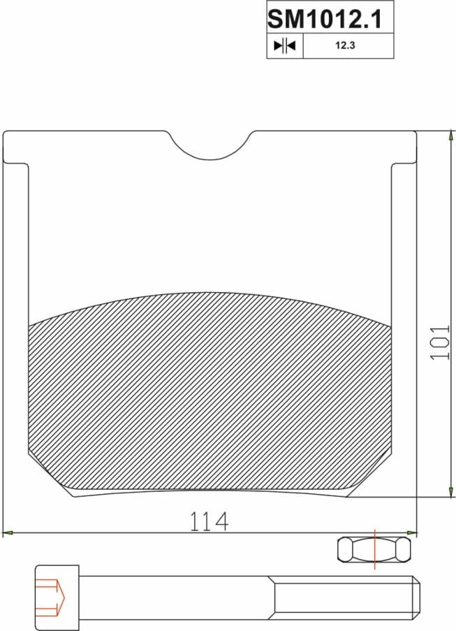 Imagen de Scheibenbremsbelag-Satz = 2 Stk. passend für JCB  