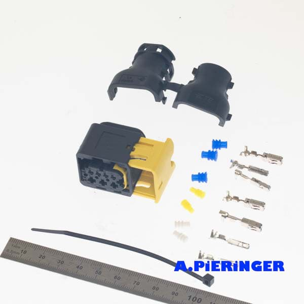 SPARKMOTO 7 poliger Anhängerstecker und 7 polige Anhängersteckdose, 12V  Wasserdicht Wohnwagen Anhänger 7 poliger Stecker Steckdose mit Blau