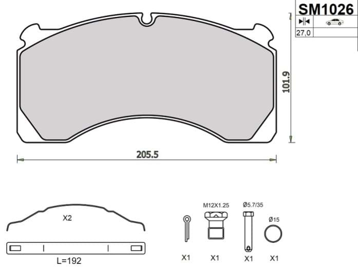 Image de Scheibenbremsbelag-Satz = 2 Stk. passend für Volvo 