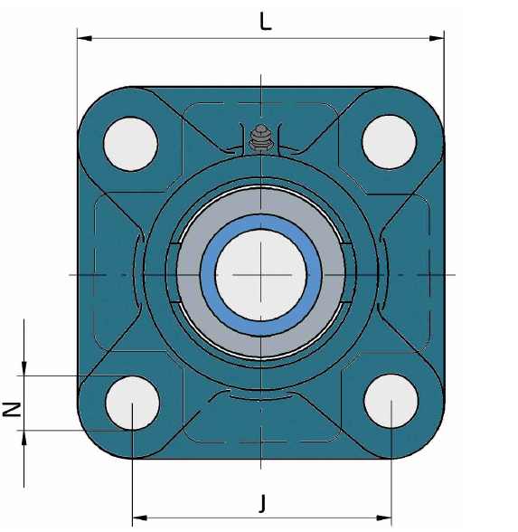 Imagen de 4-Lochflanschlager Welle 50 mm LEF 210 2F.Y FKL Bearing Unit