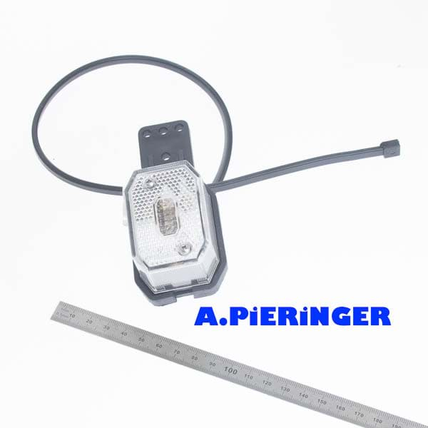 Image de Aspöck Begrenzerleuchte Flexpoint I weiss 31-6569-127 Gummihalter gerade