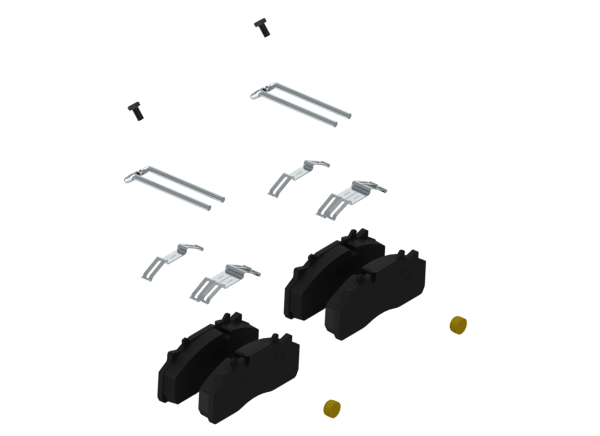 Image de WABCO 6401959332 Kit: Brake Pad / Reparatursatz Scheibenbremsbeläge 