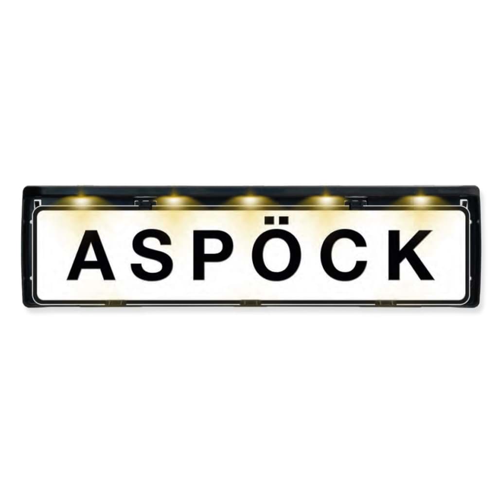 Aspöck 36-3704-297 Kennzeichenhalter  LED 0,5 Superseal  12V Flexled